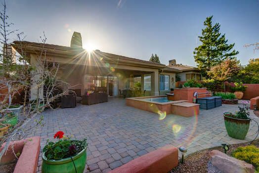 A large backyard with great amenities in our accommodations in Scottsdale